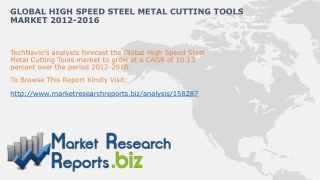Global High Speed Steel Metal Cutting ToolsIndustry Analysis