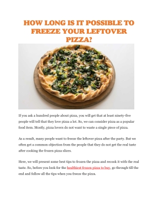 healthiest frozen pizza to buy