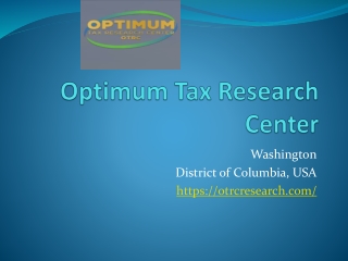 Best Tax Research Center in USA sep 1st week