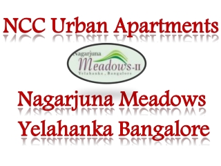 NCC Urban Apartments Bangalore 09999620966