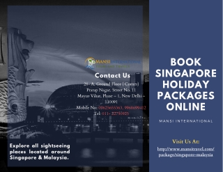 Book Singapore Holiday Packages Online