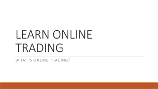 Online trading - Motilal oswal