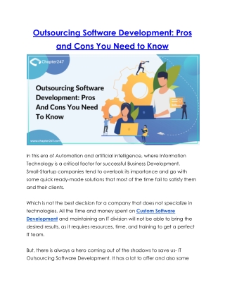 Outsourcing Software Development_ Pros and Cons you need to Know