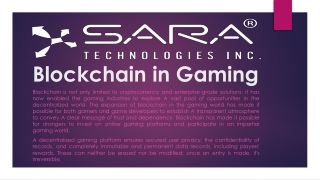 Blockchain Gaming Solutions