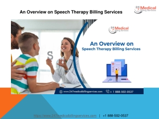 An Overview on Speech Therapy Billing Services