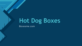 Hot Dog Boxes