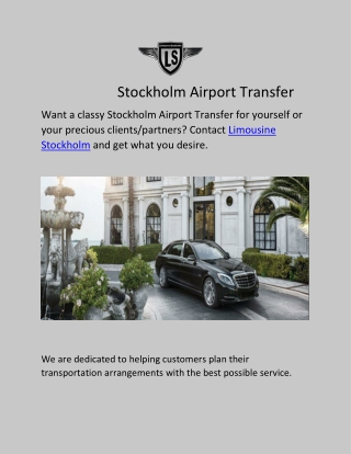 Stockholm Airport Transfer