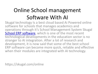 Online School management Software With AI