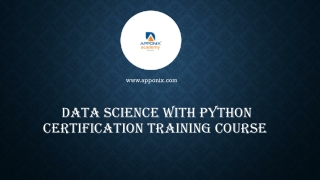 Data Science with Python Certification Training Course