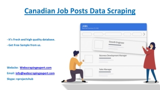 Canadian Job Posts Data Scraping