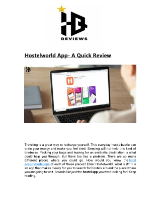 Hostelworld App- A Quick Review