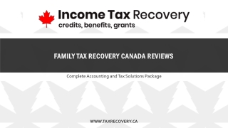 Family Tax Recovery Canada Reviews