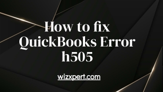 QuickBooks Error h505