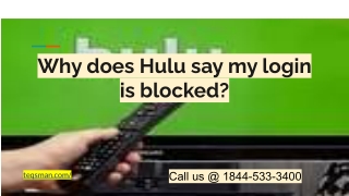 Why does Hulu say my login is blocked_