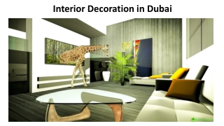 INTERIOR DECORATION