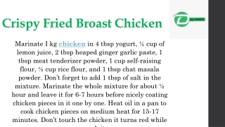 Crispy Fried Broast Chicken