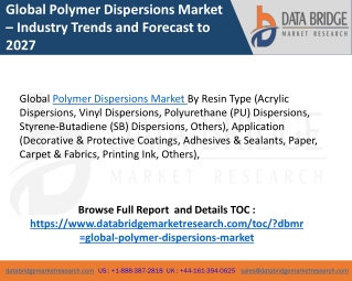 Polymer Dispersions Market