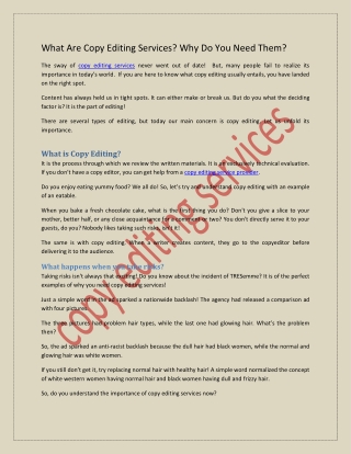 Get Help From The Copy-Editing Services