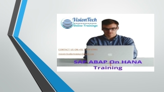SAP ABAP On HANA Training | SAP ABAP On HANA Online Training