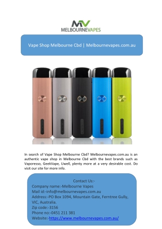 Vape Shop Melbourne Cbd | Melbournevapes.com.au