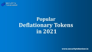 Popular Deflationary Tokens in 2021