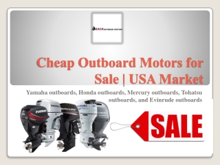 Cheap Outboard Motors for Sale  USA Market