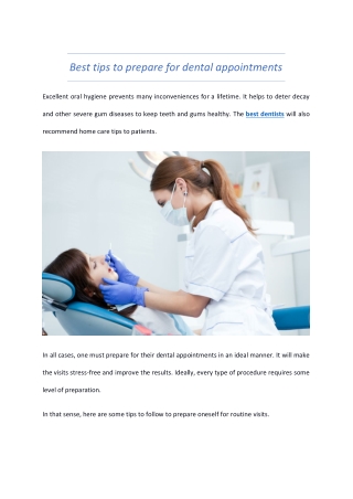 Best tips to prepare for dental appointments