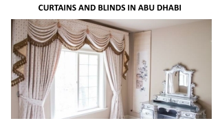 CURTAINS AND BLINDS IN ABU DHABI
