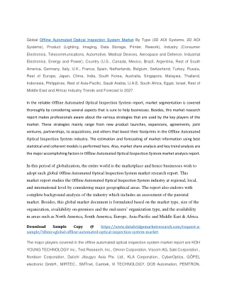 Offline Automated Optical Inspection System Market