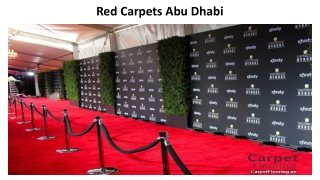 Red Carpets Abu Dhabi