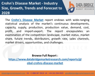 crohn's disease market Worldwide Prospects, Industry Trends, Segment Analysis