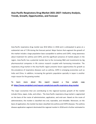 Asia-Pacific Respiratory Drug Market