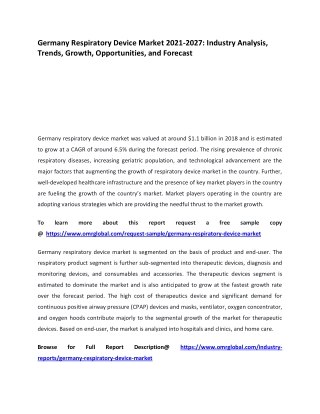 Germany Respiratory Device Market 2021