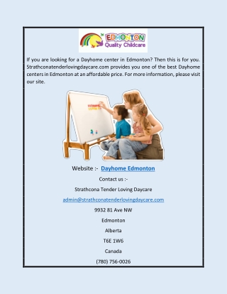 Dayhome Edmonton | Strathconatenderlovingdaycare.com