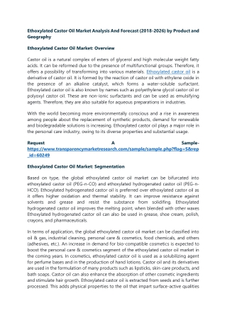 Ethoxylated Castor Oil Market Analysis And Forecast (2018-2026) by Product
