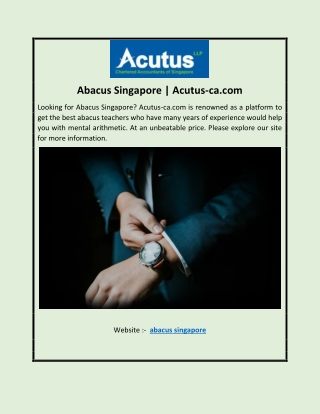 Abacus Singapore | Acutus-ca.com