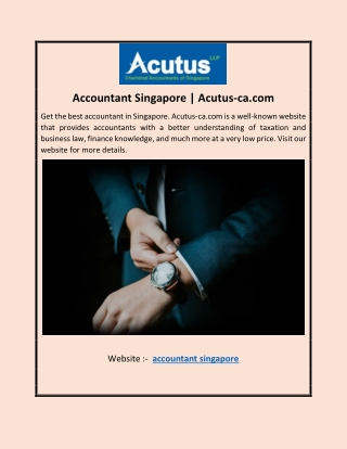 Accountant Singapore | Acutus-ca.com