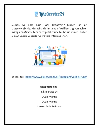 blauer haken instagram  Likeservice24.de