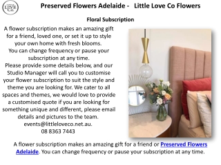 Corporate Flower Supplier Adelaide - Flower Workshop