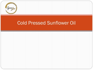 Cold Pressed Sunflower Oil