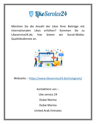 like app instagram  Likeservice24.de