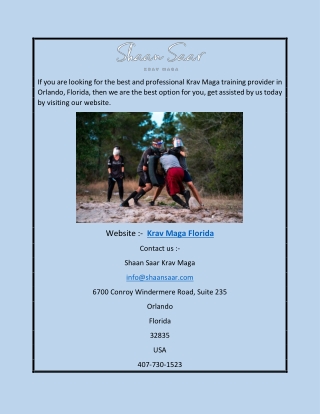 Krav Maga Florida | ShaanSaar.com