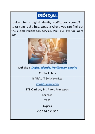 Digital Identity Verification Service  I-spiral.com