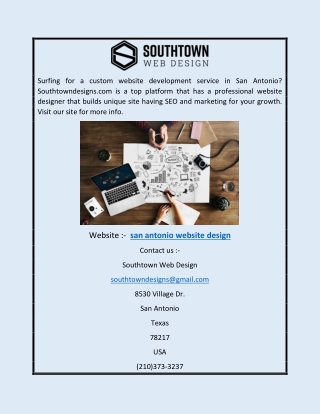 San Antonio Website Design | Southtowndesigns.com