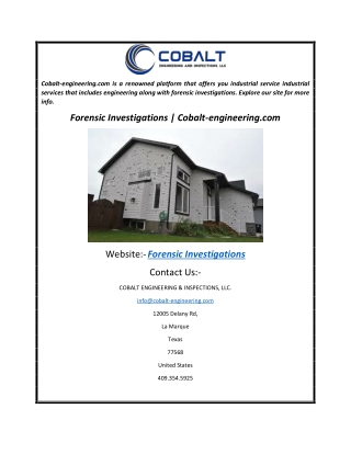 Forensic Investigations  Cobalt-engineering.com