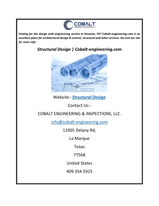 Structural Design  Cobalt-engineering.com