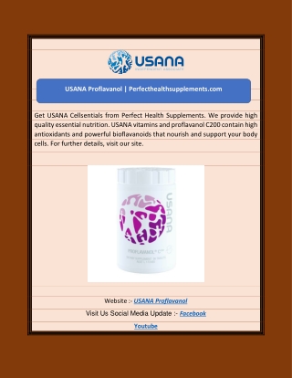 USANA Proflavanol | Perfecthealthsupplements.com