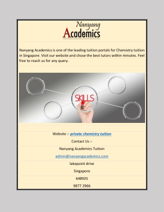 private chemistry tuition | Nanyang Academics