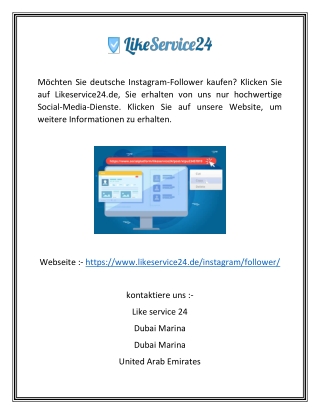 deutsche instagram follower kaufen  Likeservice24.de
