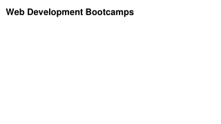 Web Development Bootcamps